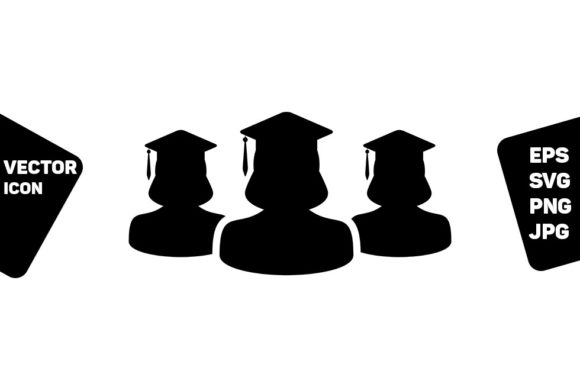 Academic Icon Vector Female Group Graphics and Icons