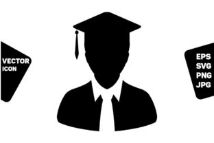 Degree Icon Vector Male Student Person Graphics and Icons Review