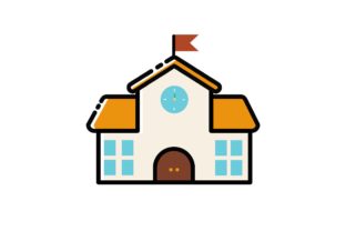 Line Yellow School Icon: A Designer's Review for Embroidery