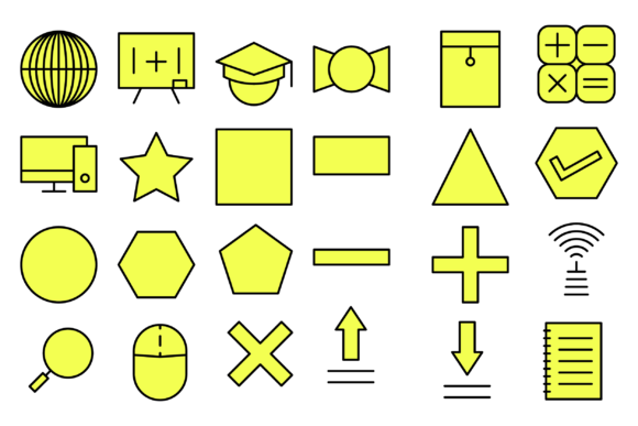 Mathematics School Icons: Graphics & Icons Review