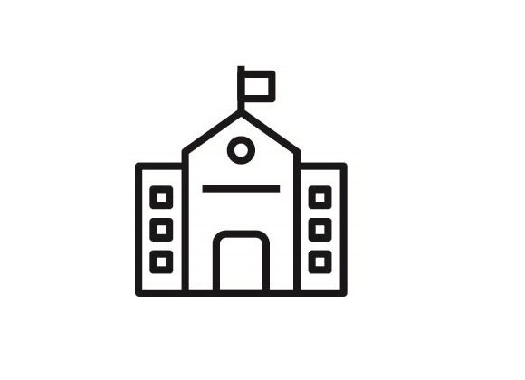 Outlined School Icon 1: Essential Graphics & Icons