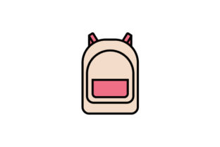 School Bag Linear Fill Icon Vector: Essential Graphics and Icons
