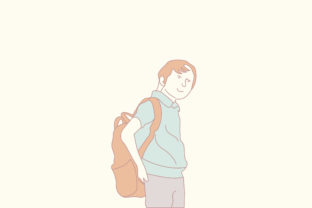 School Boy Icon Vector: Graphics & Icons for Crafters