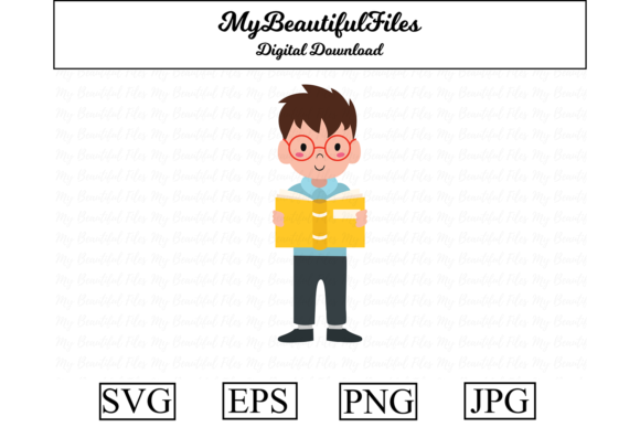 School Boy Kawaii Clipart: Graphics & Illustrations