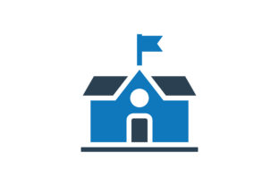 School Glyph Blue Icon Vector: A Designer's Review