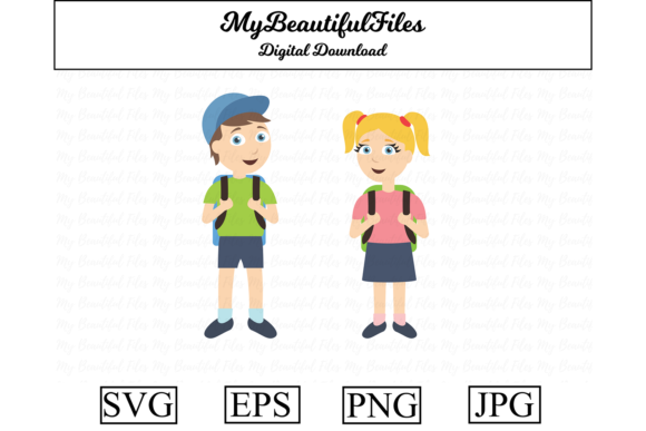 School Kids Clipart: Graphics & Illustrations
