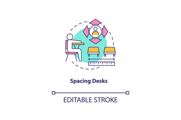 Spacing Desks Icon: Graphics & Icons Review