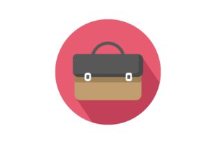 Teacher Bag in Circle: Premium Graphics & Icons