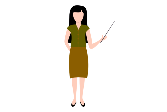 Teacher Flat Character Woman: Graphics & Illustrations Review