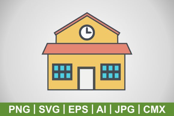 Vector School Icon: Graphics & Icons for Crafters