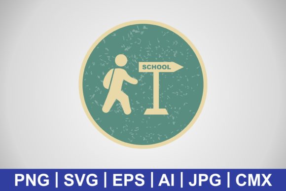 Vector Walking to School Icon: Fresh Graphics & Icons